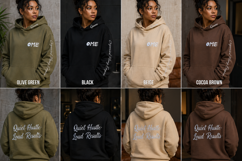 “Quiet Hustle. Loud Results.
OME Premium Hoodie Collection
Tap in. Limited pieces.”