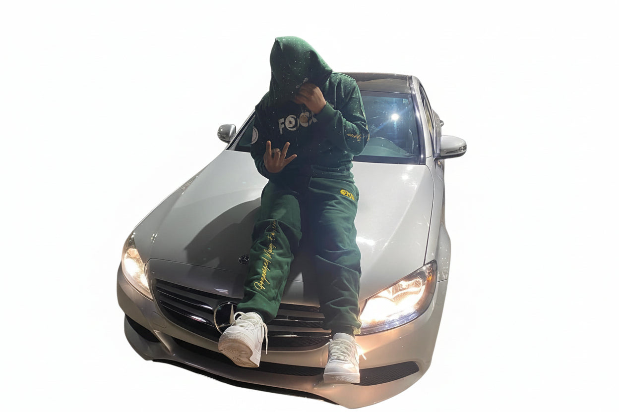 Olive Green "Focus" Track Suit