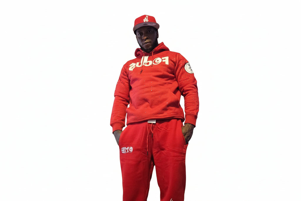 Red "Focus" Tracksuit